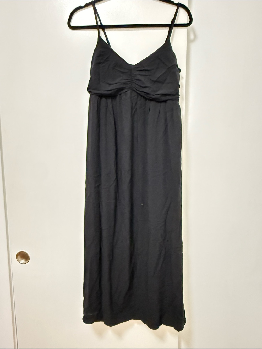GAP Black Spaghetti-Strap Maxi Dress